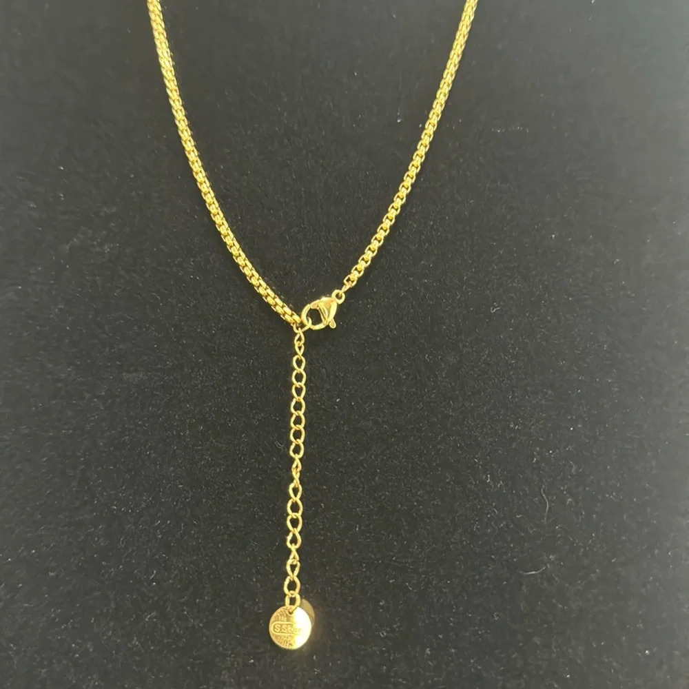 18K Gold Plated Tree of Life Heart Necklace Zircon Titanium Steel - Picture 3 of 6